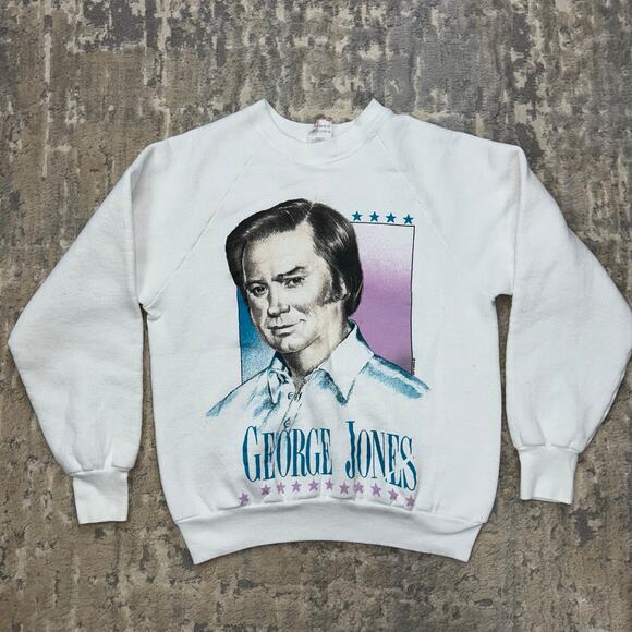 Fruit of the Loom Tops - Vintage George Jones “The Possum” sweatshirt 1980s Women's Small